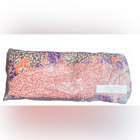 NWT FREE PEOPLE GABRIELA SMOCKED HALTER SLIP DRESS ๐, Sz.S, BNWTIB - Picture 14 of 15